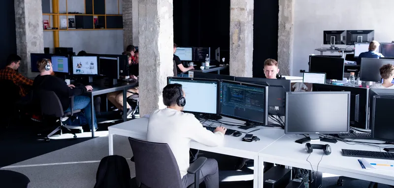 Developers are working in a software house