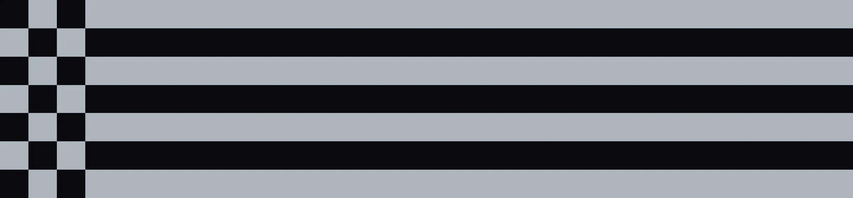 Decorative grey and black checkered stripe divider
